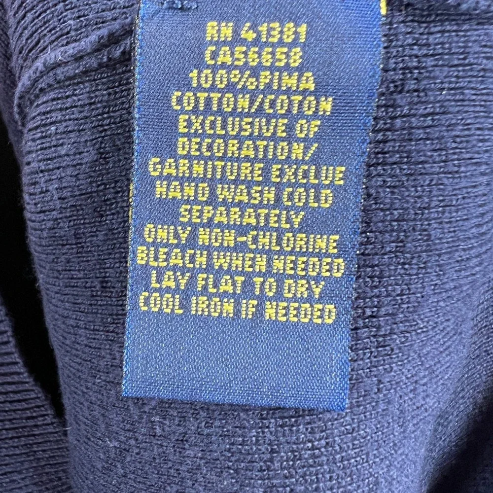 Polo Ralph Lauren Sweater Mens XL Extra Large Blue Long Sleeve V Neck Knit
